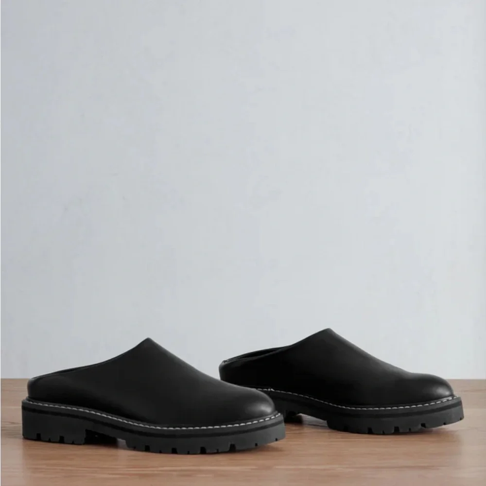 Jenni Kayne Leather Lug Mule in Black - 37 - Picture 3 of 8
